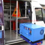 Allestimenti interni per realizzato su Volkswagen Crafter con sistema di organizzazione utensili per artigiani e installatori