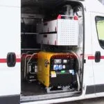 Scaffalature per officine mobili realizzato su Iveco Daily con sistema di organizzazione utensili per officine mobili